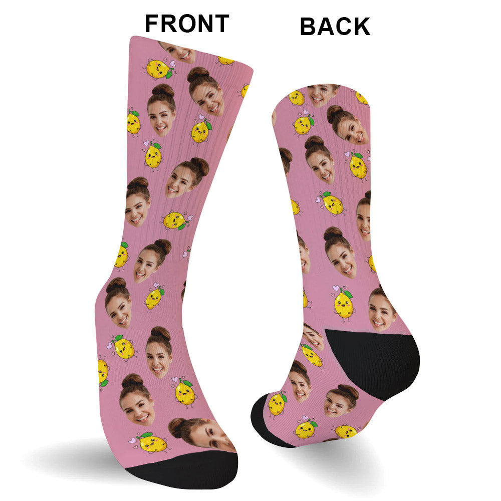 Funny Icon Pattern - Personalized Aunt Socks