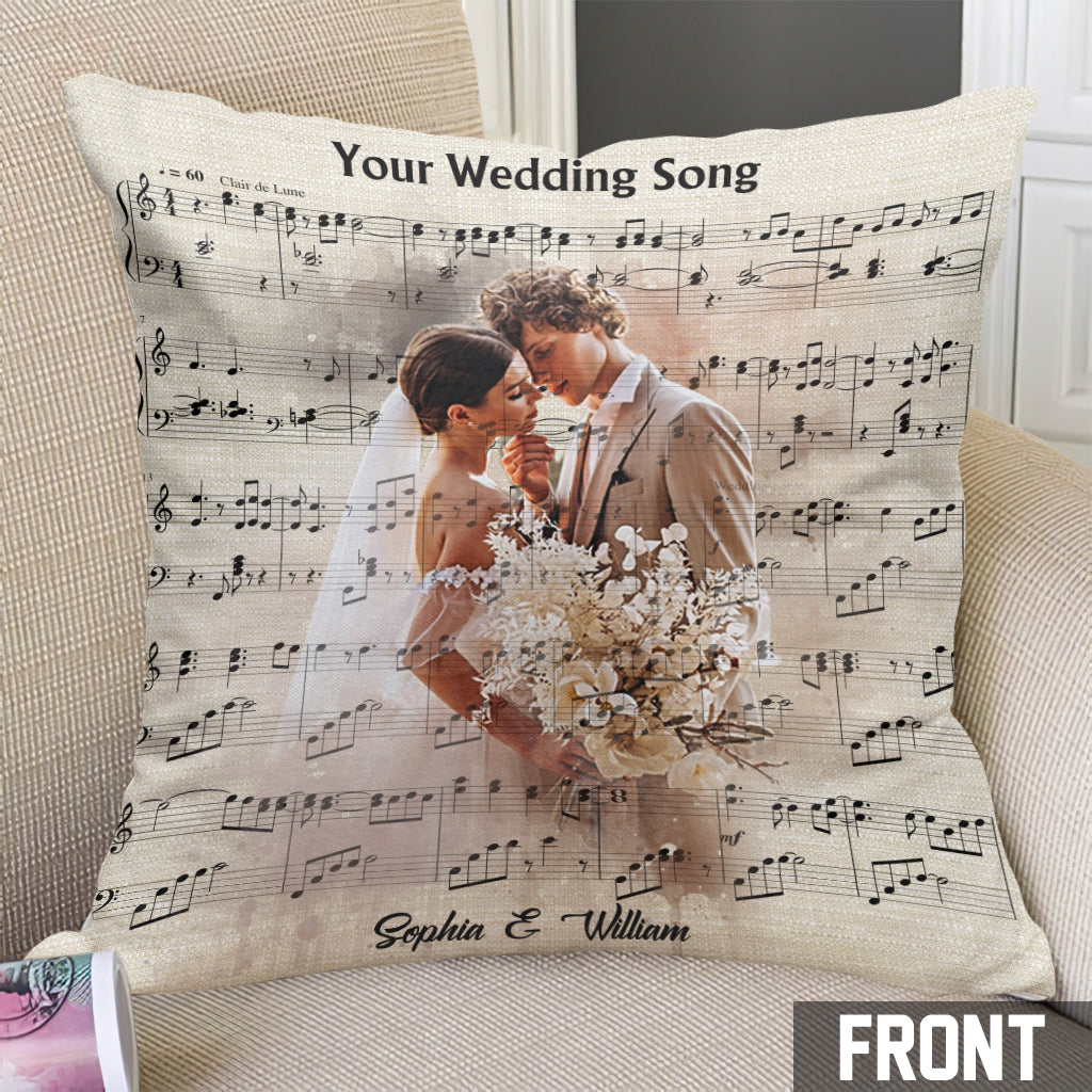 Beautiful In White - Personalized Husband And Wife Throw Pillow