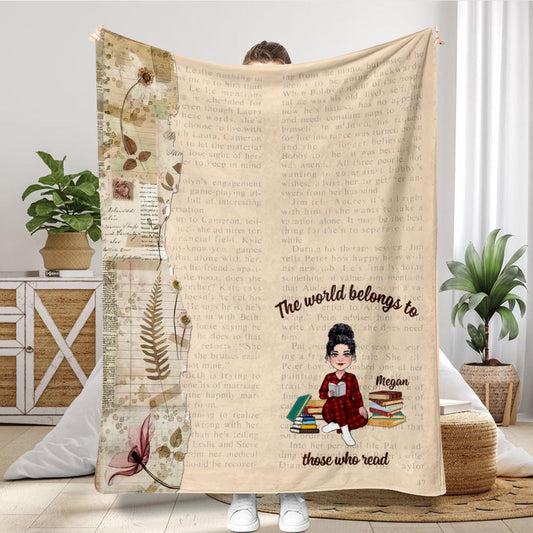 This Is My Reading Blanket - Book gift for mom, daughter, girlfriend, wife - Personalized Blanket