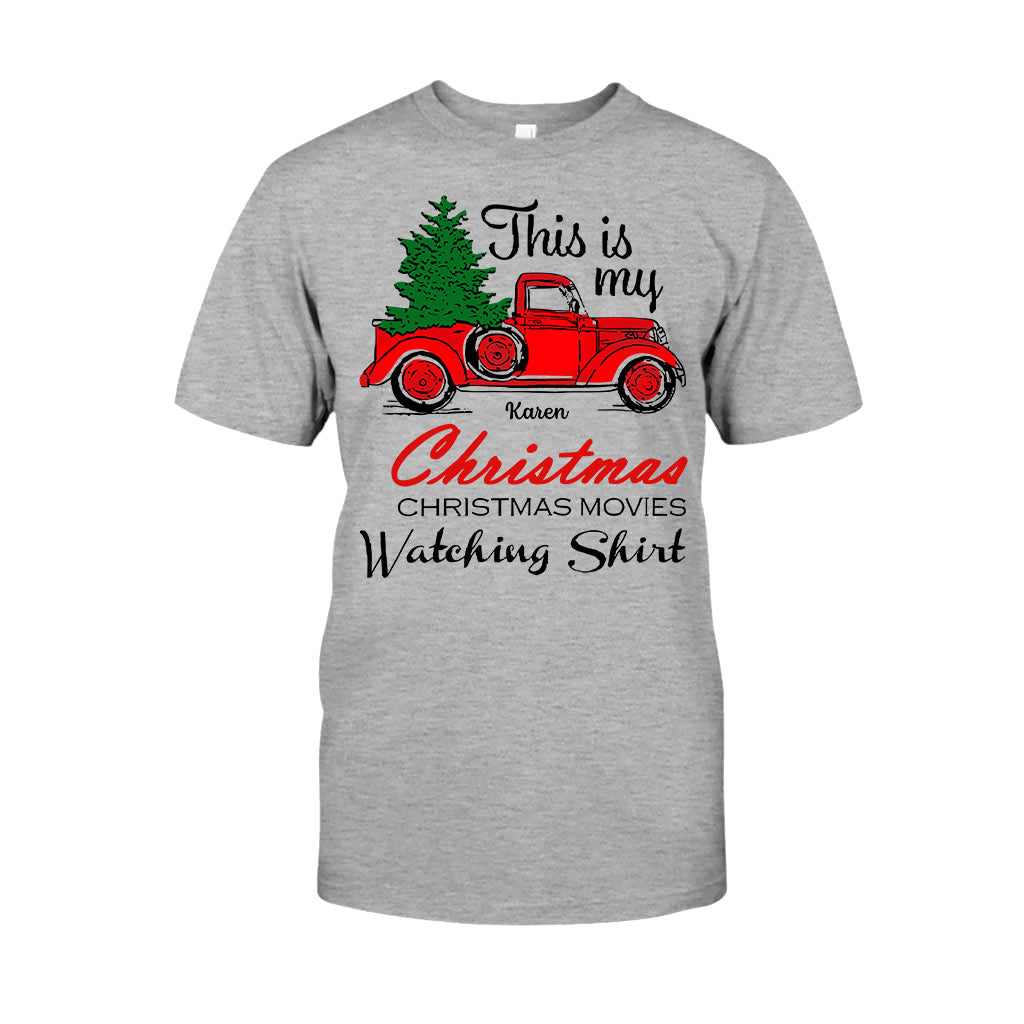 This Is My Christmas Movie Watching Shirt - Personalized Christmas T-shirt And Hoodie