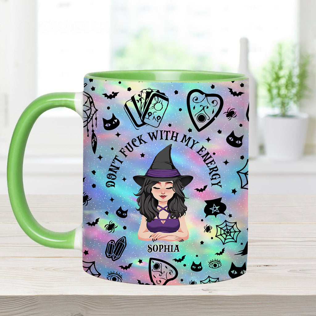 Don't F With My Energy - Personalized Witch Accent Mug