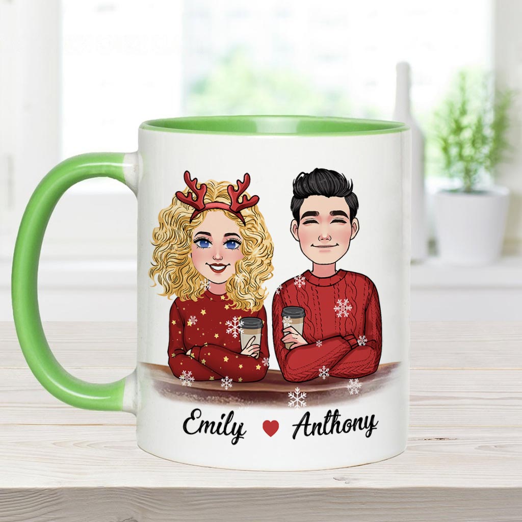 All I Want For Christmas Is You - Personalized Couple Accent Mug
