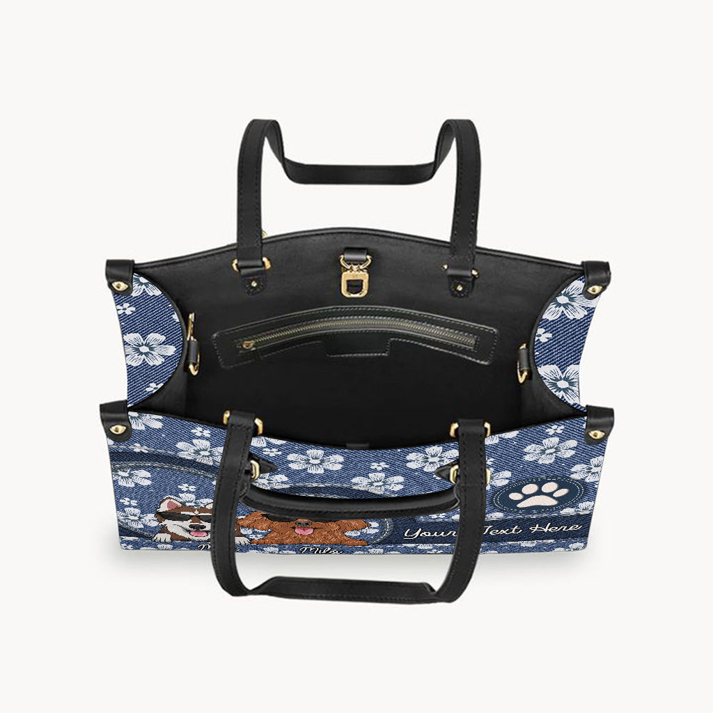 Best Dog Mom/ Cat mom Ever - Gift for dog lovers, cat lover - Personalized Leather Handbag