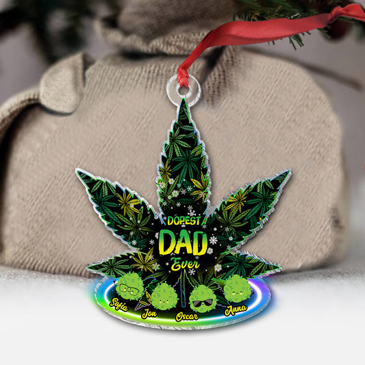 Dopest Dad Ever - Personalized Weed Ornament
