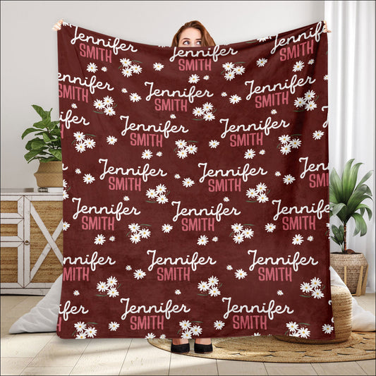 Daisy Custom Name - Personalized Aunt Blanket