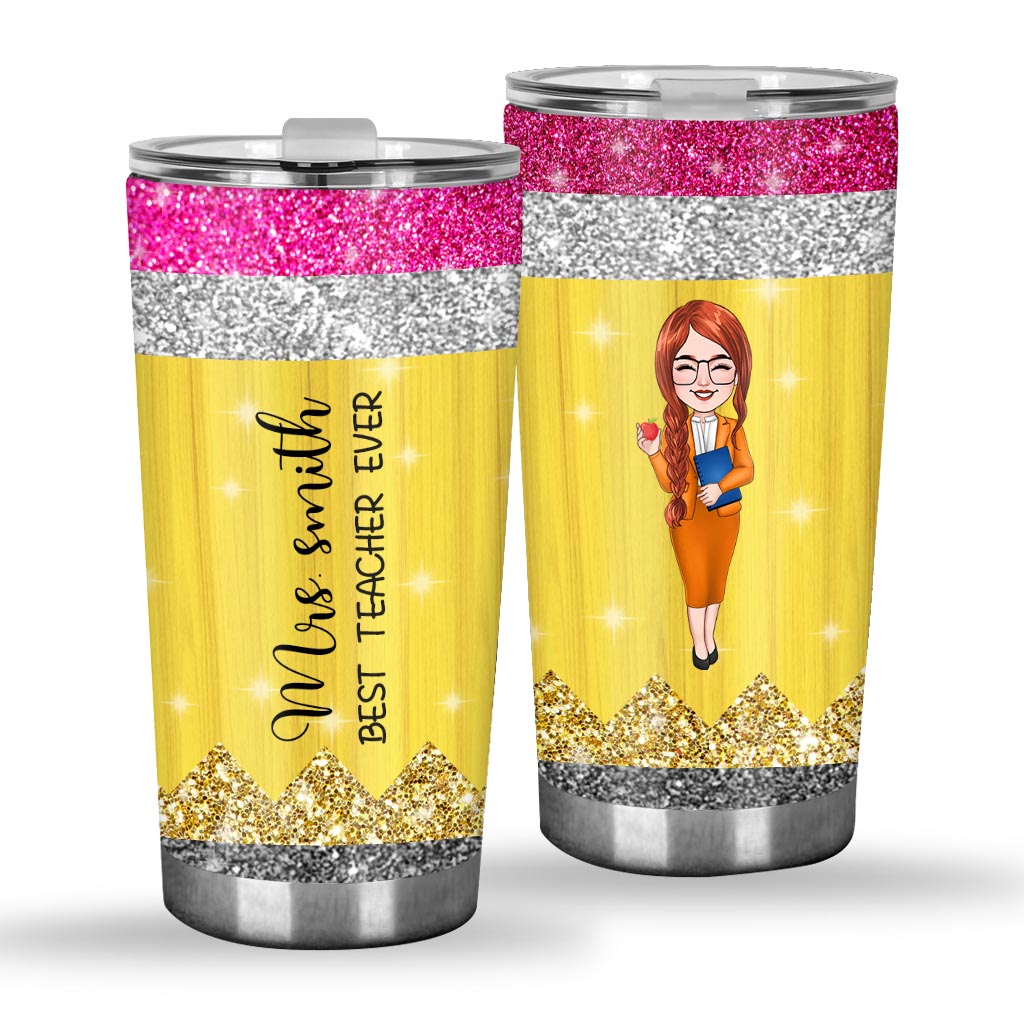 Teaching Is A Work Of Heart - Personalized Teacher Tumbler