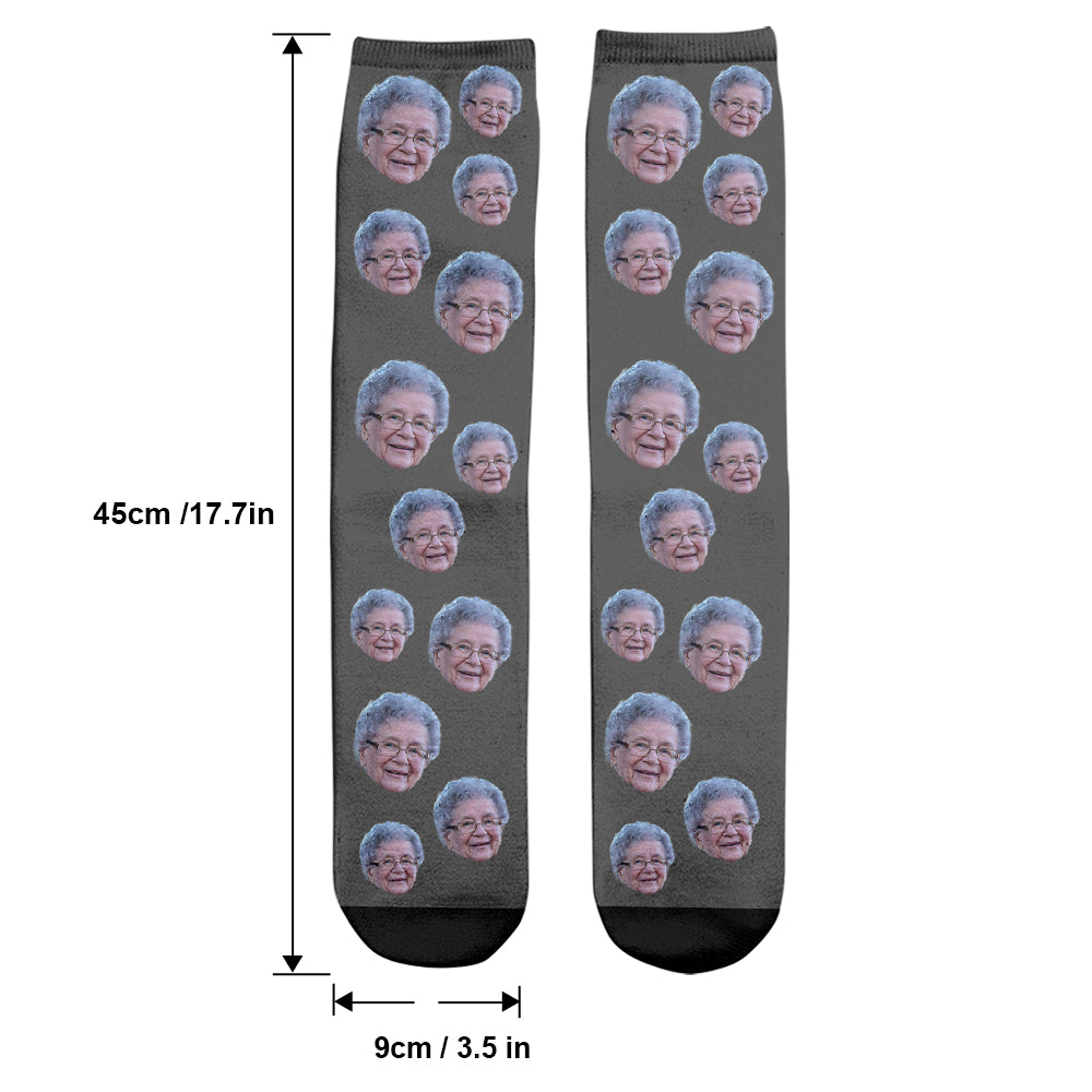 Custom Face - Personalized Grandma Socks
