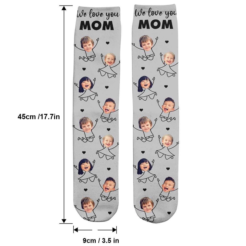 Love You Dad - Gift for dad, grandpa, mom, uncle, aunt, grandma - Personalized Socks