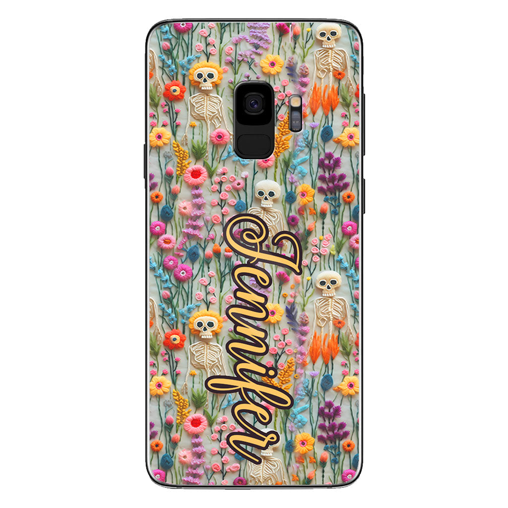 Floral Skeleton - Personalized Skull Phone Case