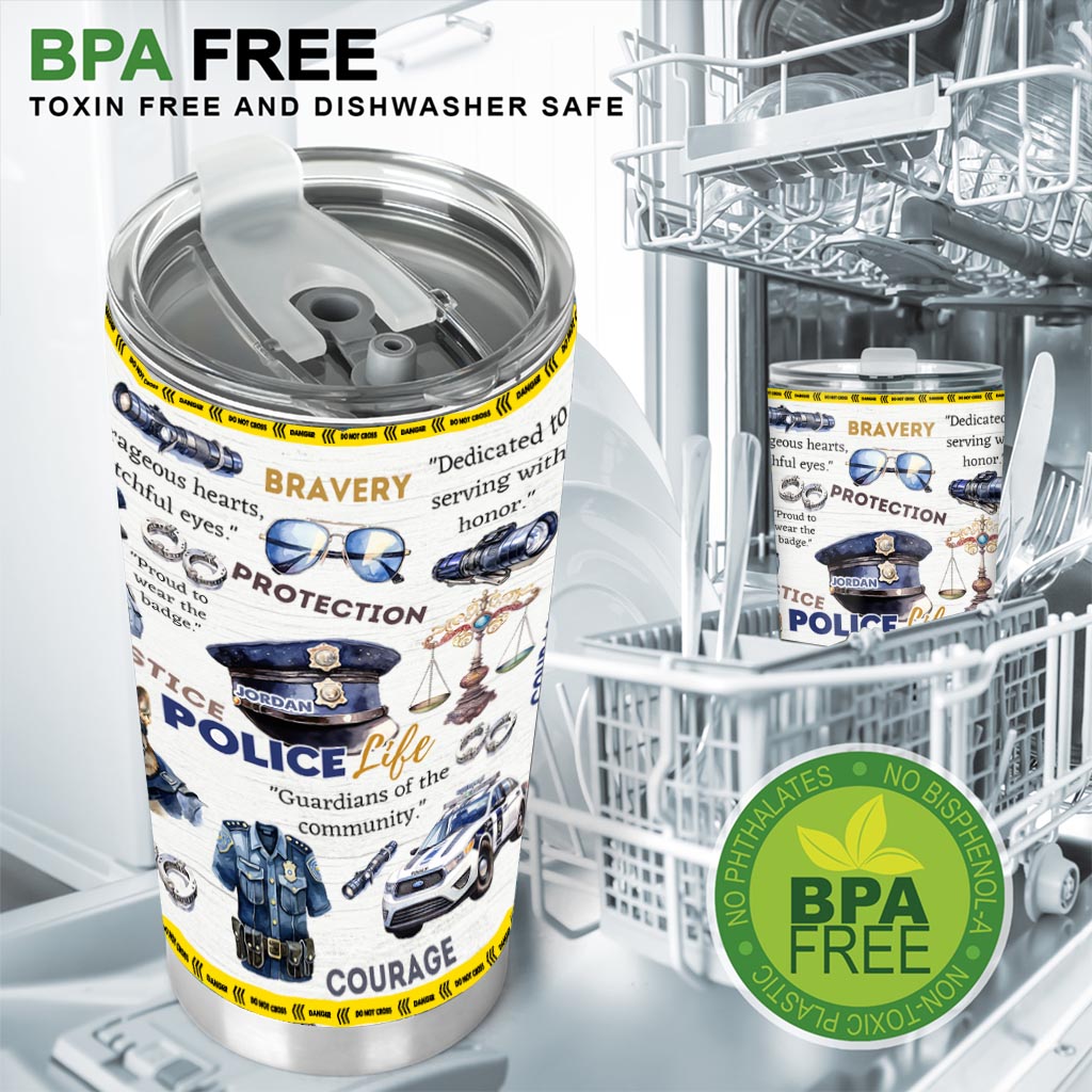 Police Officer - Personalized Police Officer Tumbler