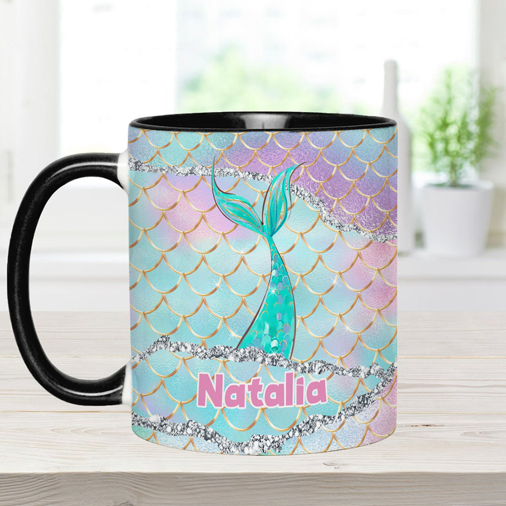 Beach Please I'm A Mermaid - Personalized Sea Lover Accent Mug
