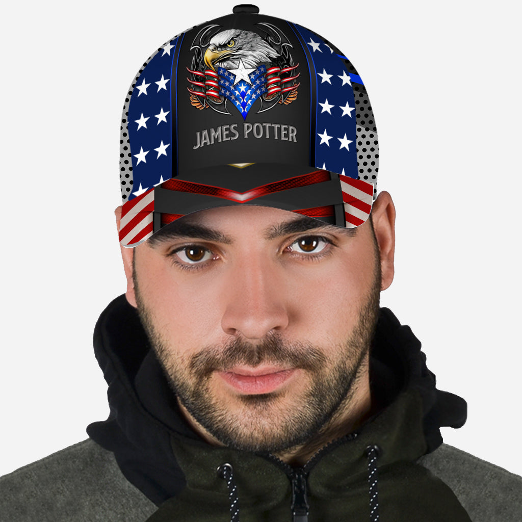 Eagle American Flag - Personalized Veteran Classic Cap
