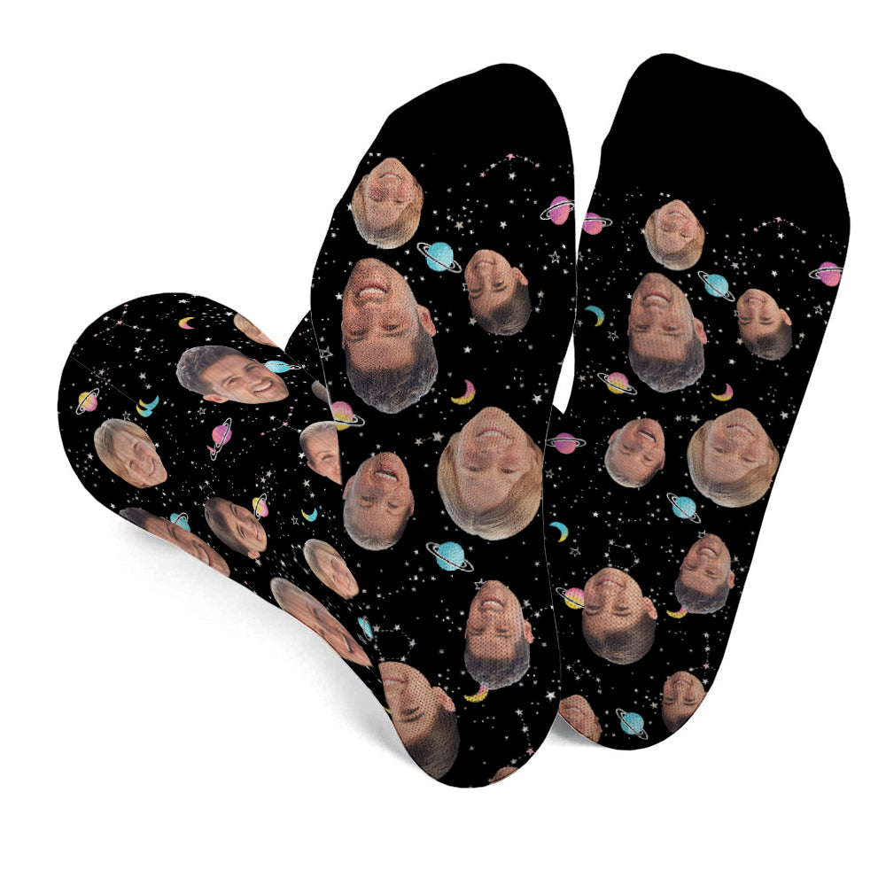 Custom Face Galaxy - Personalized Family Socks