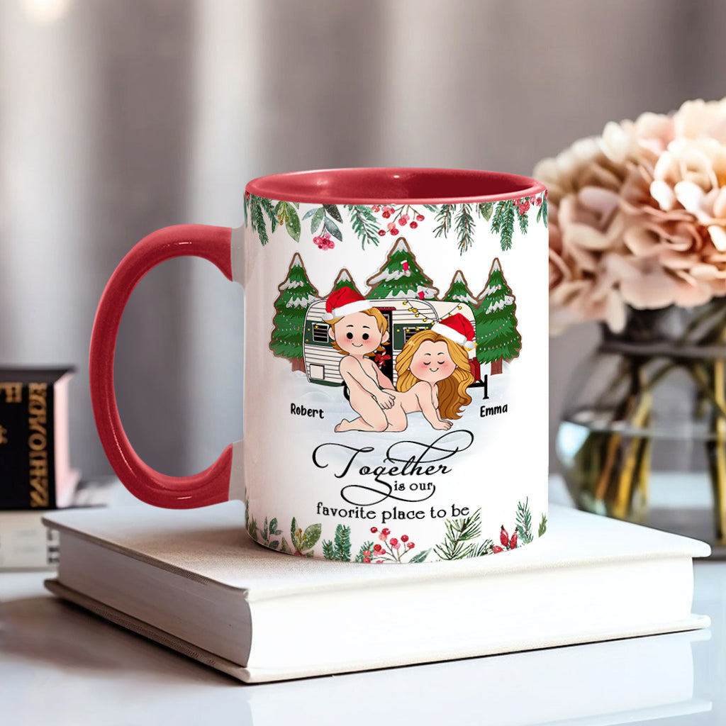 Together Is Our Favorite Place To Be - Personalized Camping Accent Mug