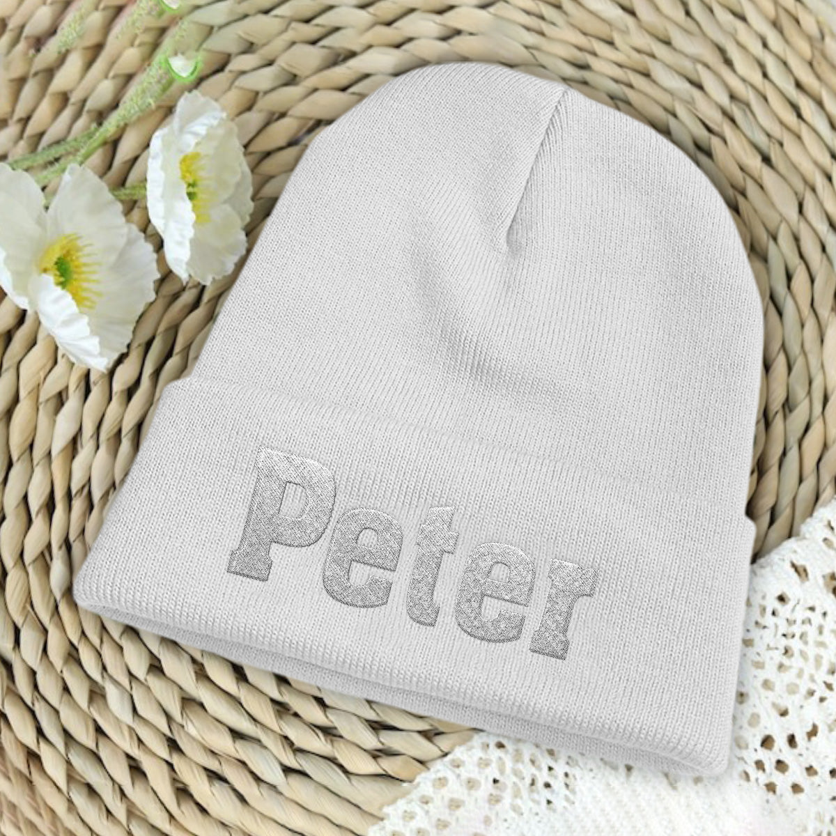 Custom Name - Personalized Step Dad Embroidered Beanie