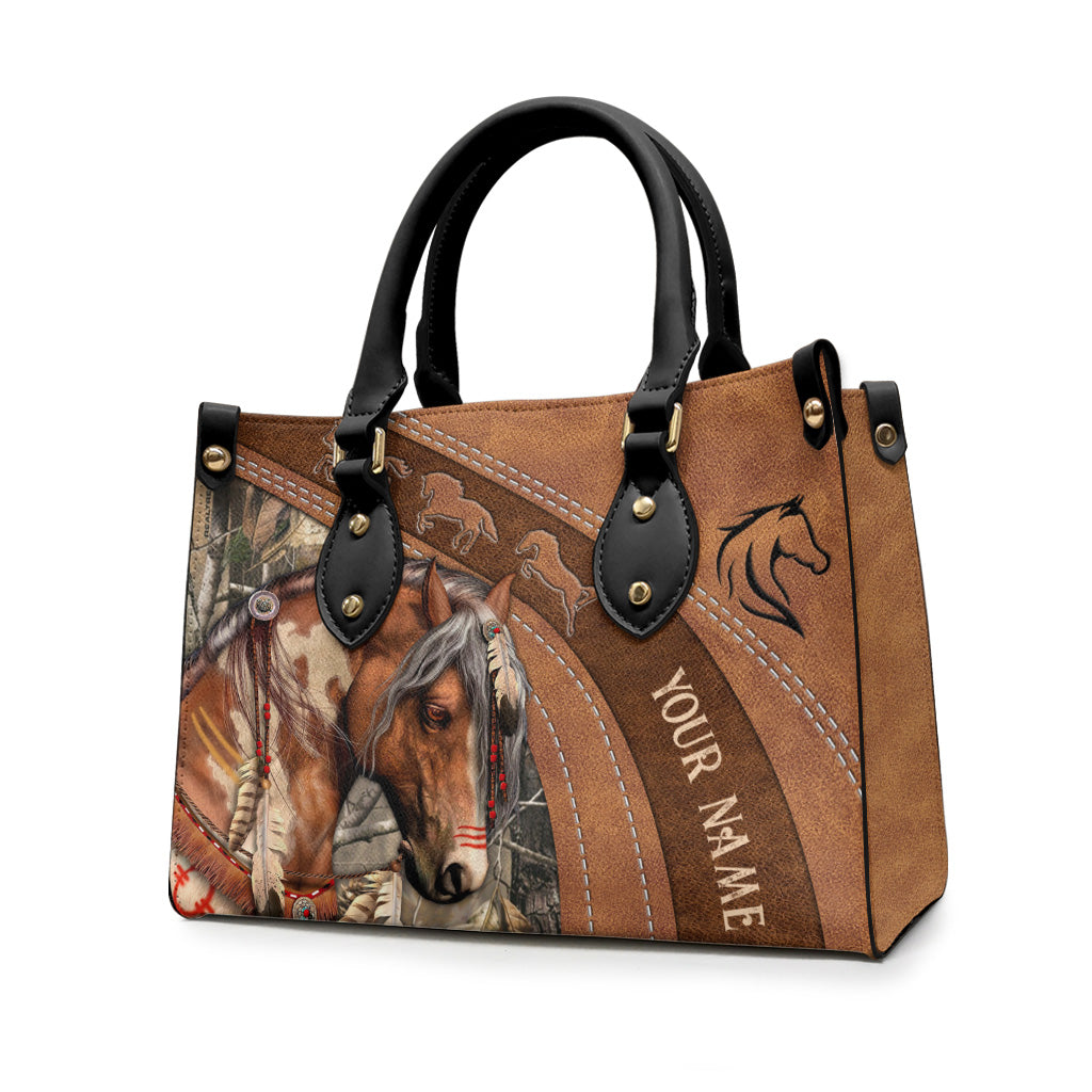 Love Horses - Personalized Horse Leather Handbag