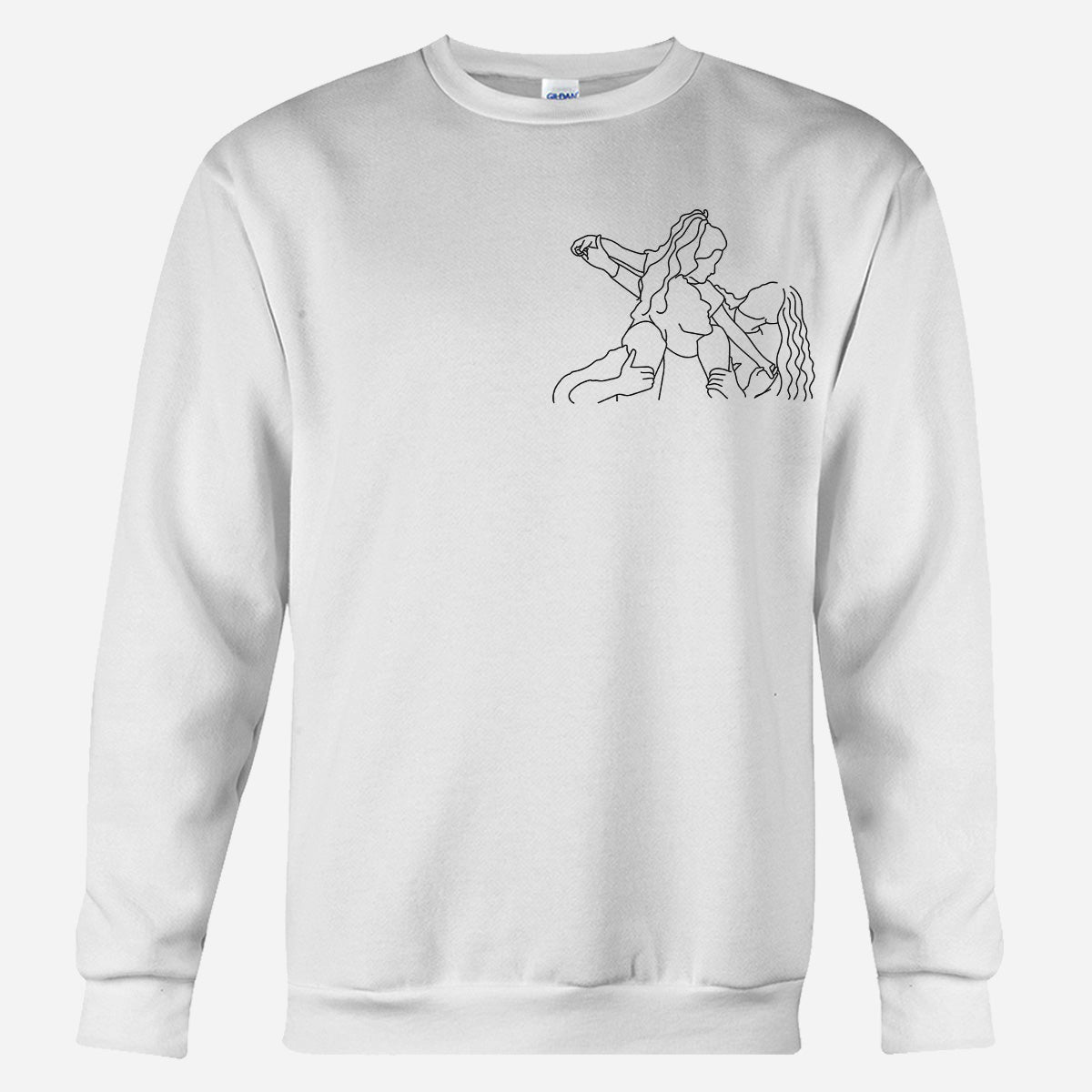 Custom Line Art - Personalized Family Embroidered Sweater