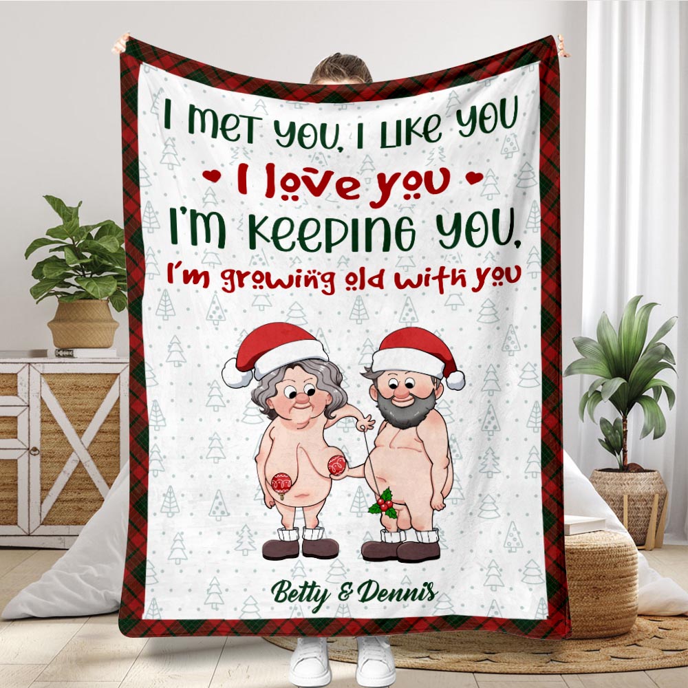 I’m Growing Old With You - gift for husband, wife - Personalized Blanket