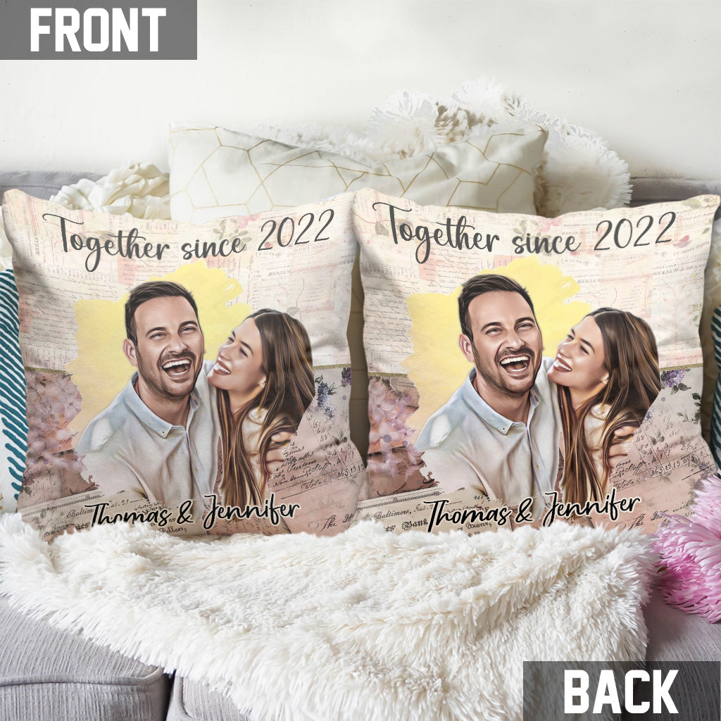 Together Since - Personalized Couple Throw Pillow