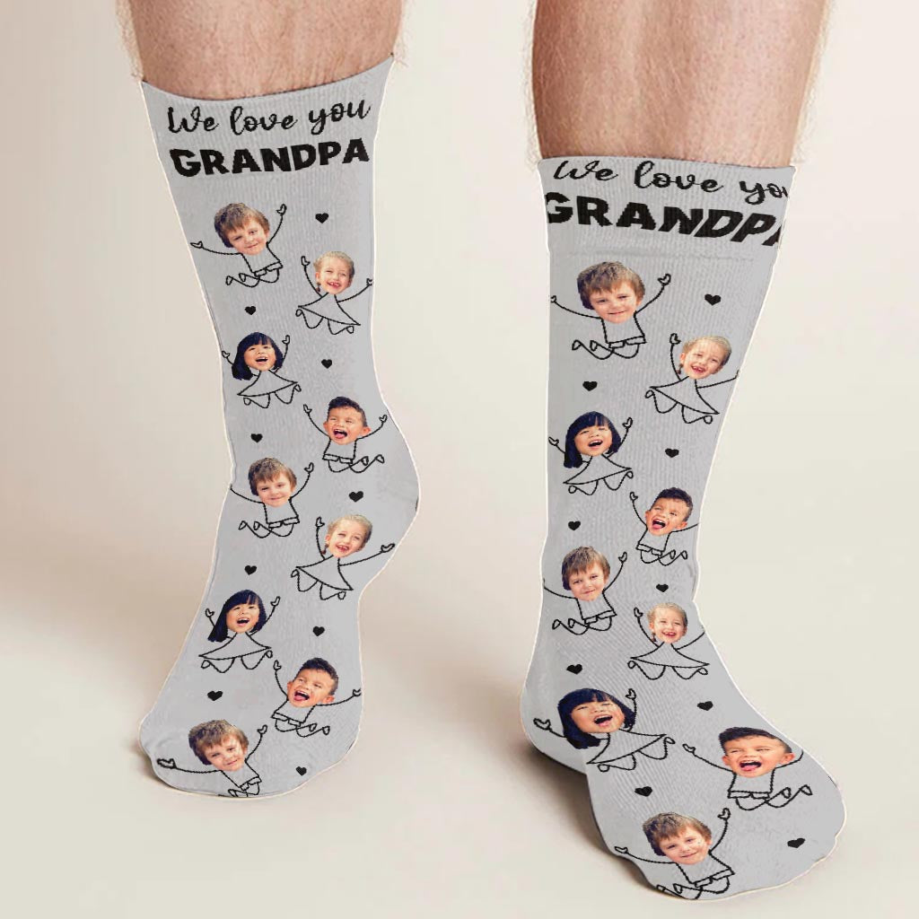 Love You Dad - Gift for dad, grandpa, mom, uncle, aunt, grandma - Personalized Socks