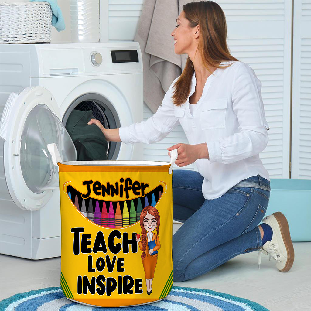 Teach Love Inspire - Personalized Teacher Storage Basket
