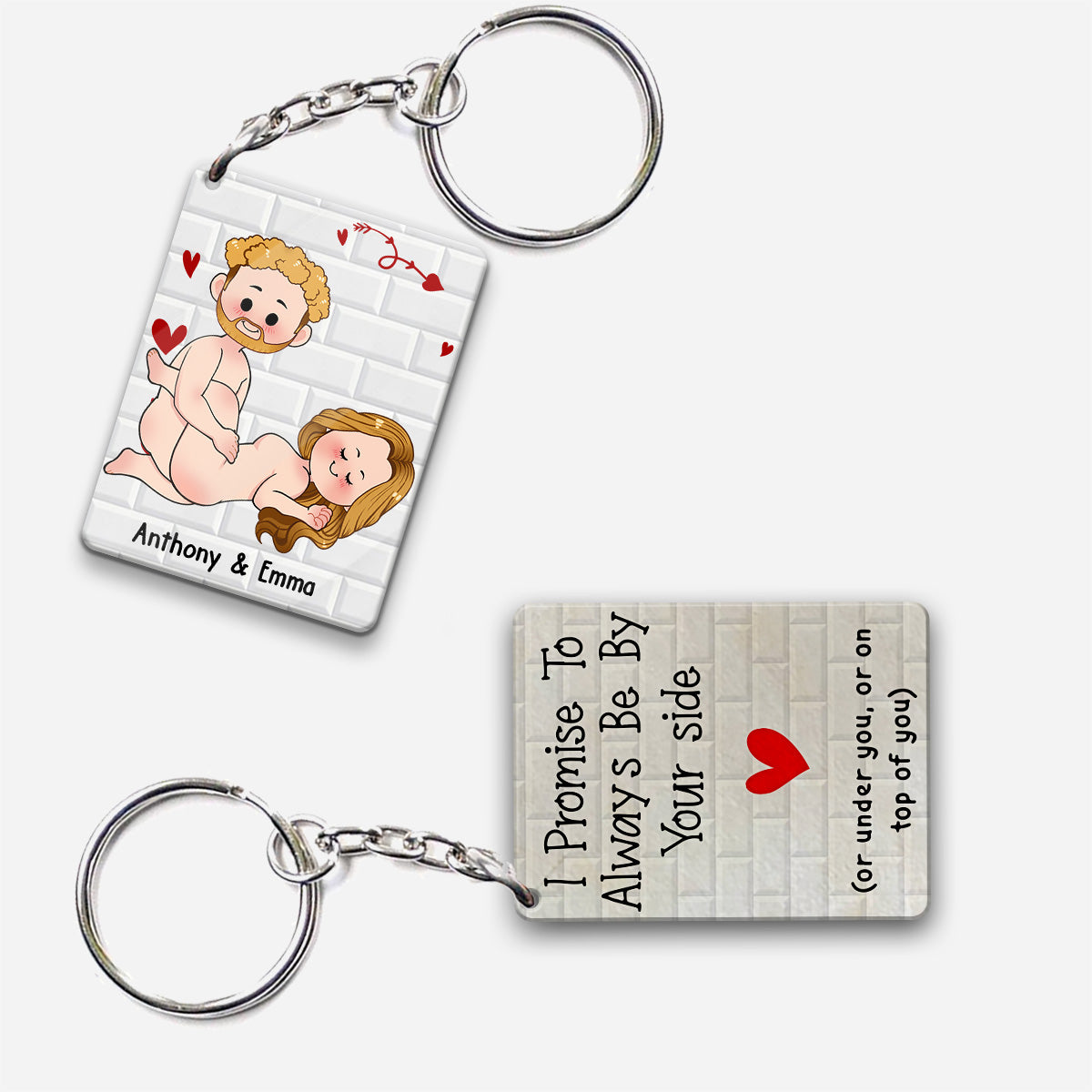 I Just Want You To Be Happy - Couple gift for husband, wife, boyfriend, girlfriend - Personalized Keychain