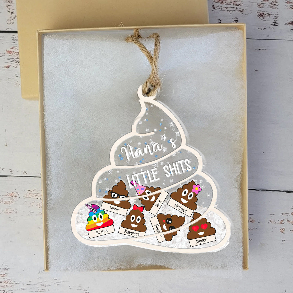 Nana's Little Cuties - Gift for grandma, mom, dad, grandpa - Personalized 3 Layered Shaker Ornament
