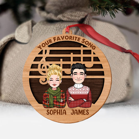 Our Favorite Song - Personalized Couple Ornament