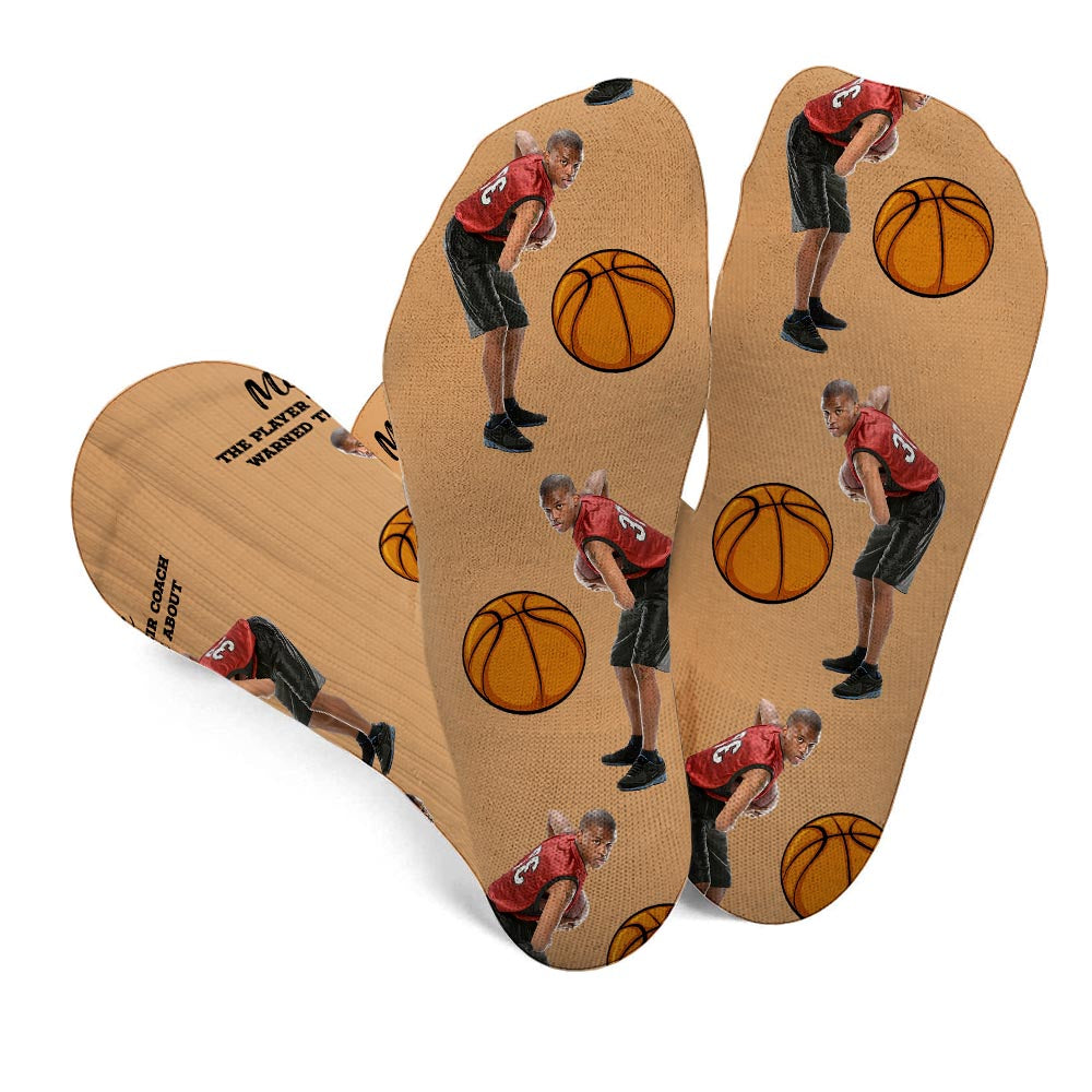 Their Coach Warned - Personalized Basketball Socks