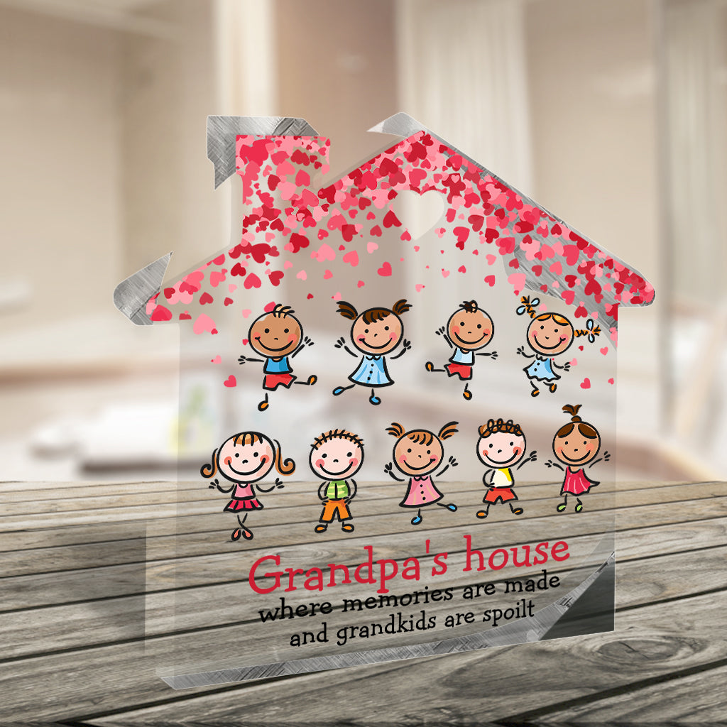 Nana's House - Gift for grandma, grandpa - Personalized Custom Shaped Acrylic Plaque