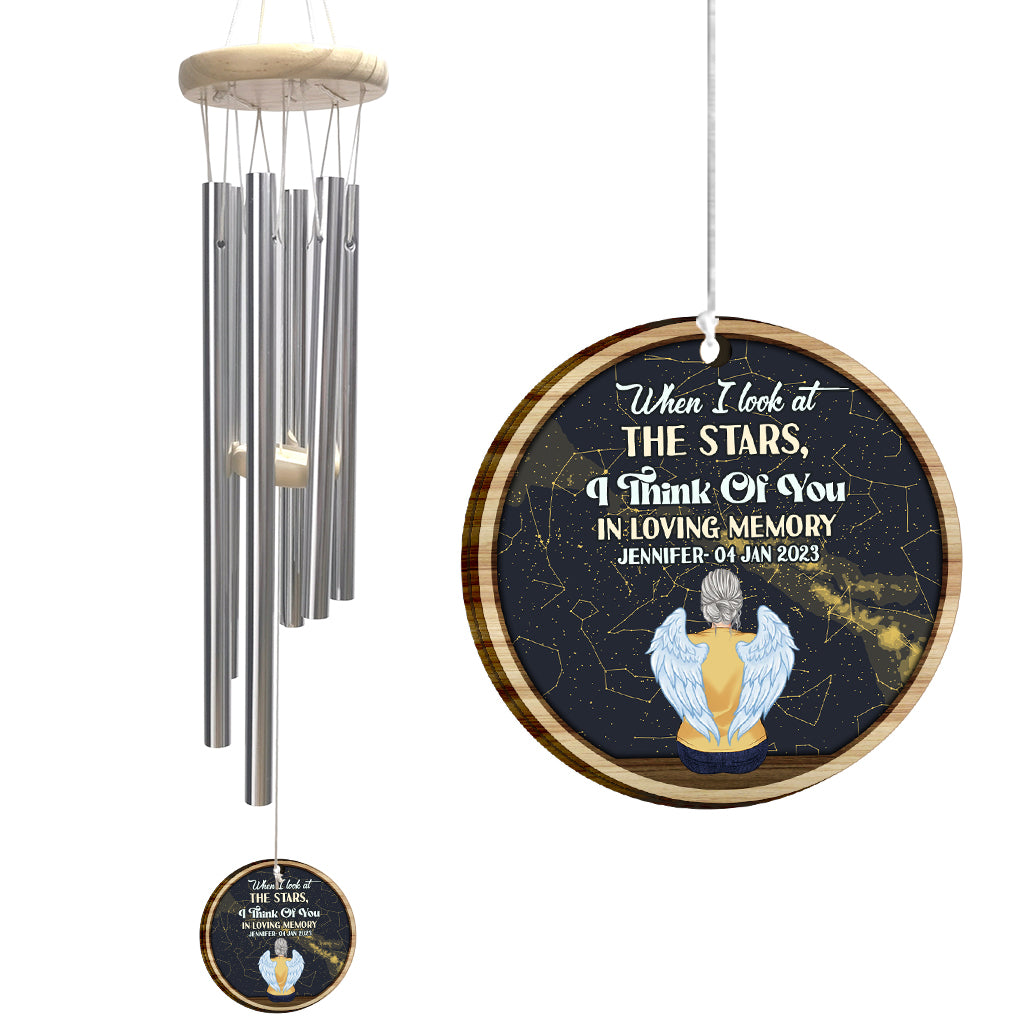 When I Look At The Stars - Personalized Memorial Wind Chime