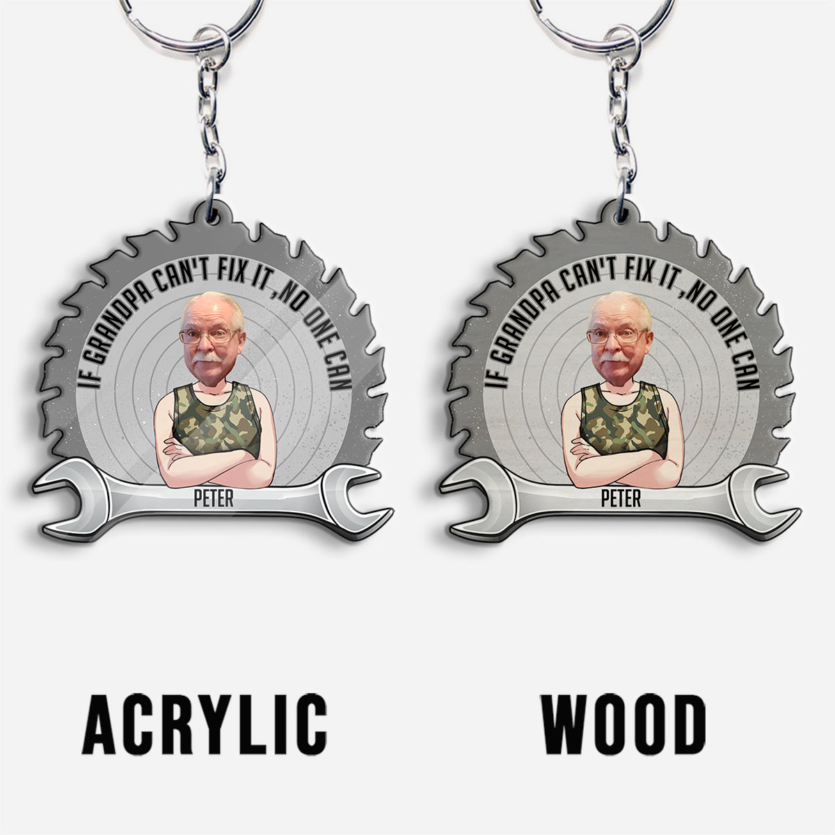 If Dad Can't Fix - Gift for dad, grandpa - Personalized Keychain