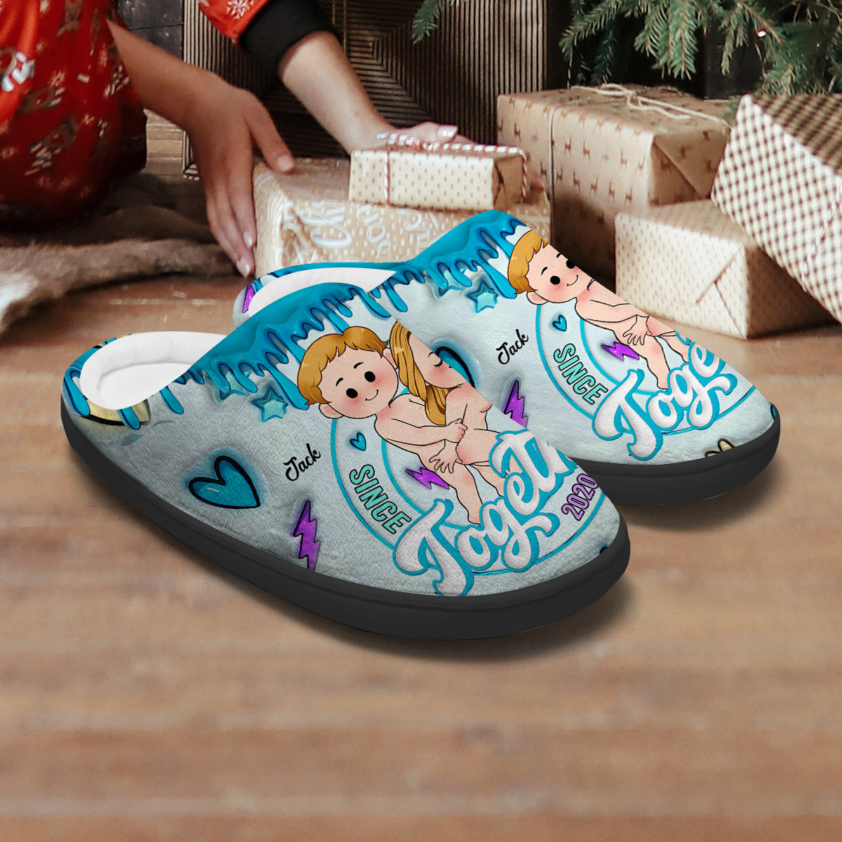Together Since - Personalized Couple Slippers