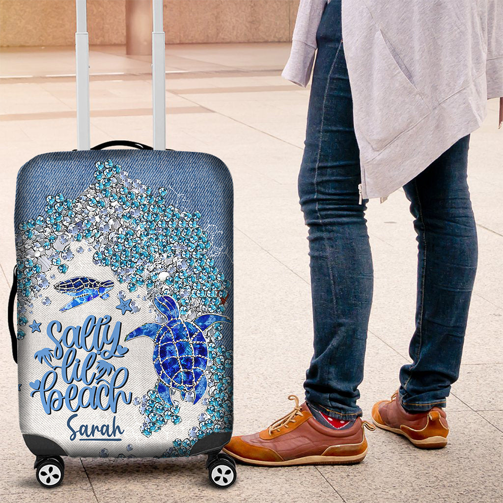 Turtle Bling - Personalized Turtle Luggage Cover