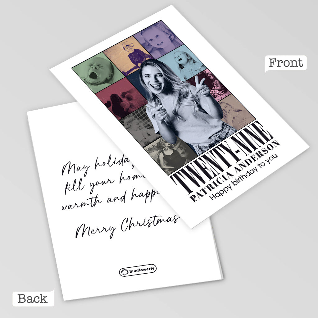 Any Message Card & Photo Upload - Personalized Greeting Card