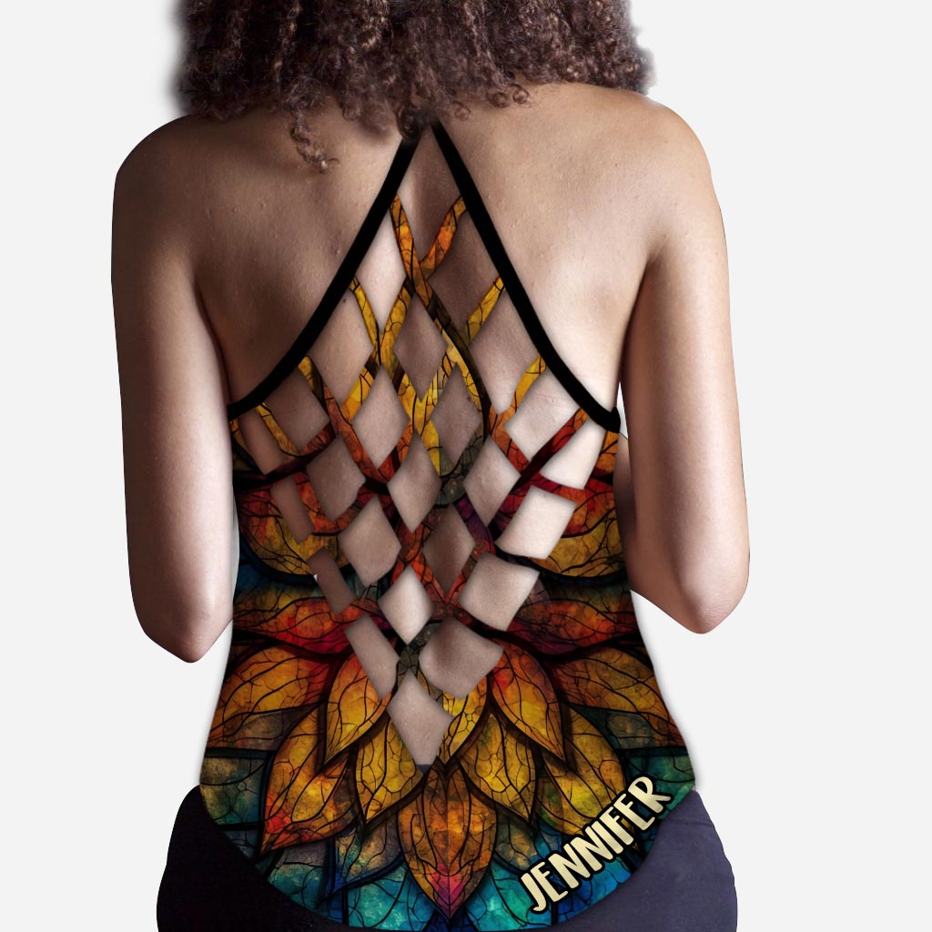 Hurry Up Inner Peace - Personalized Yoga Cross Tank Top