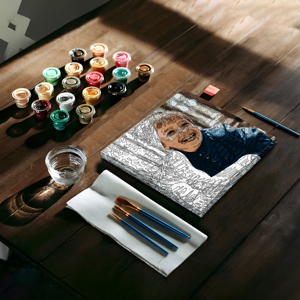 Custom Photo - Personalized Son Paint By Numbers Kit