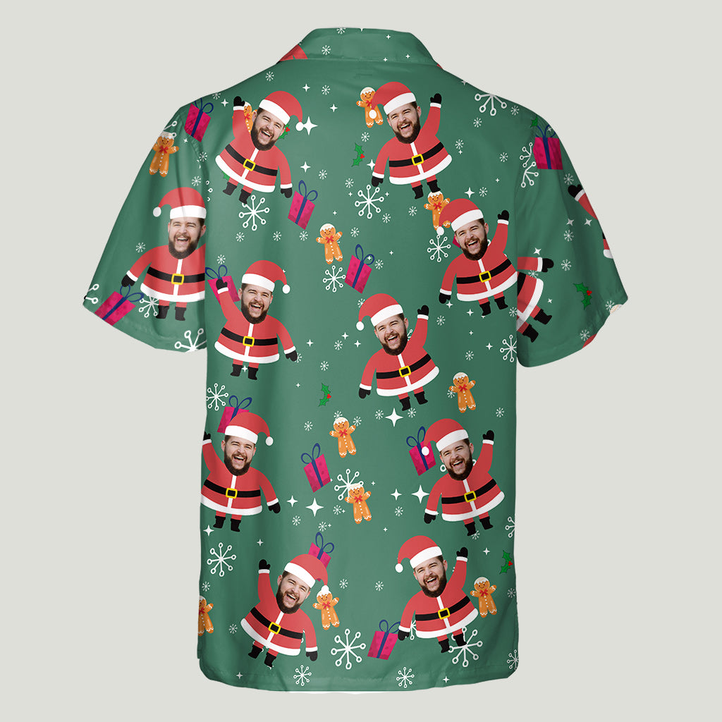 Custom Face Christmas Santa - Personalized Hawaiian Shirt