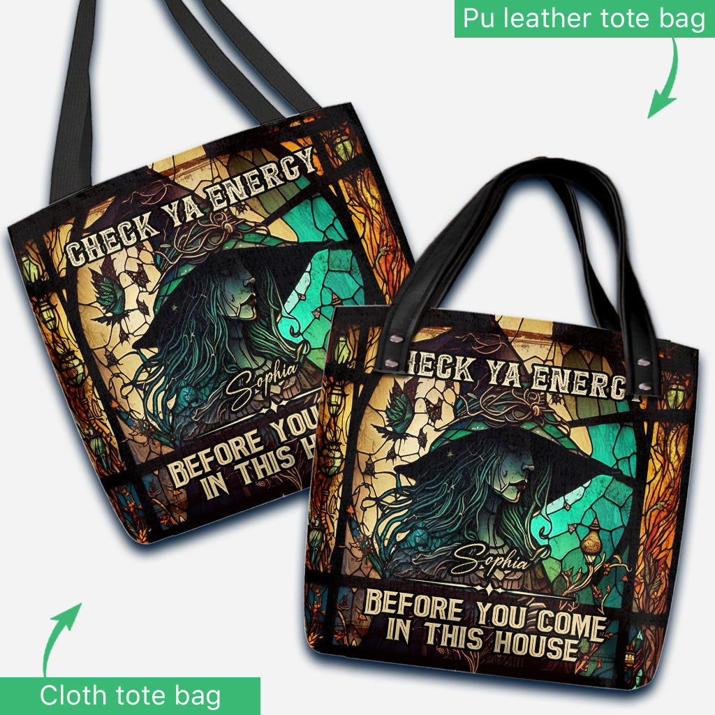 Check Ya Energy - Personalized Witch Tote Bag