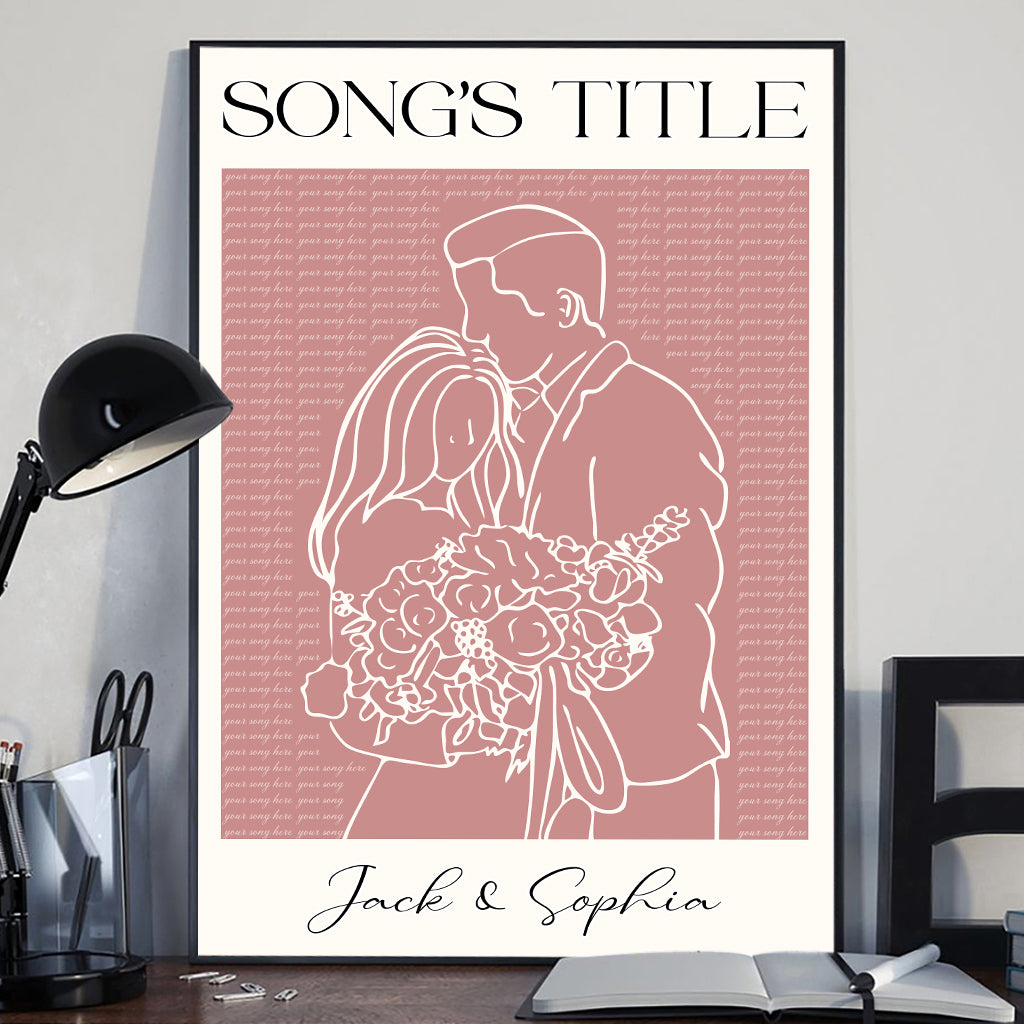 Wedding Song Lyrics Print - Personalized Husband And Wife Canvas And Poster