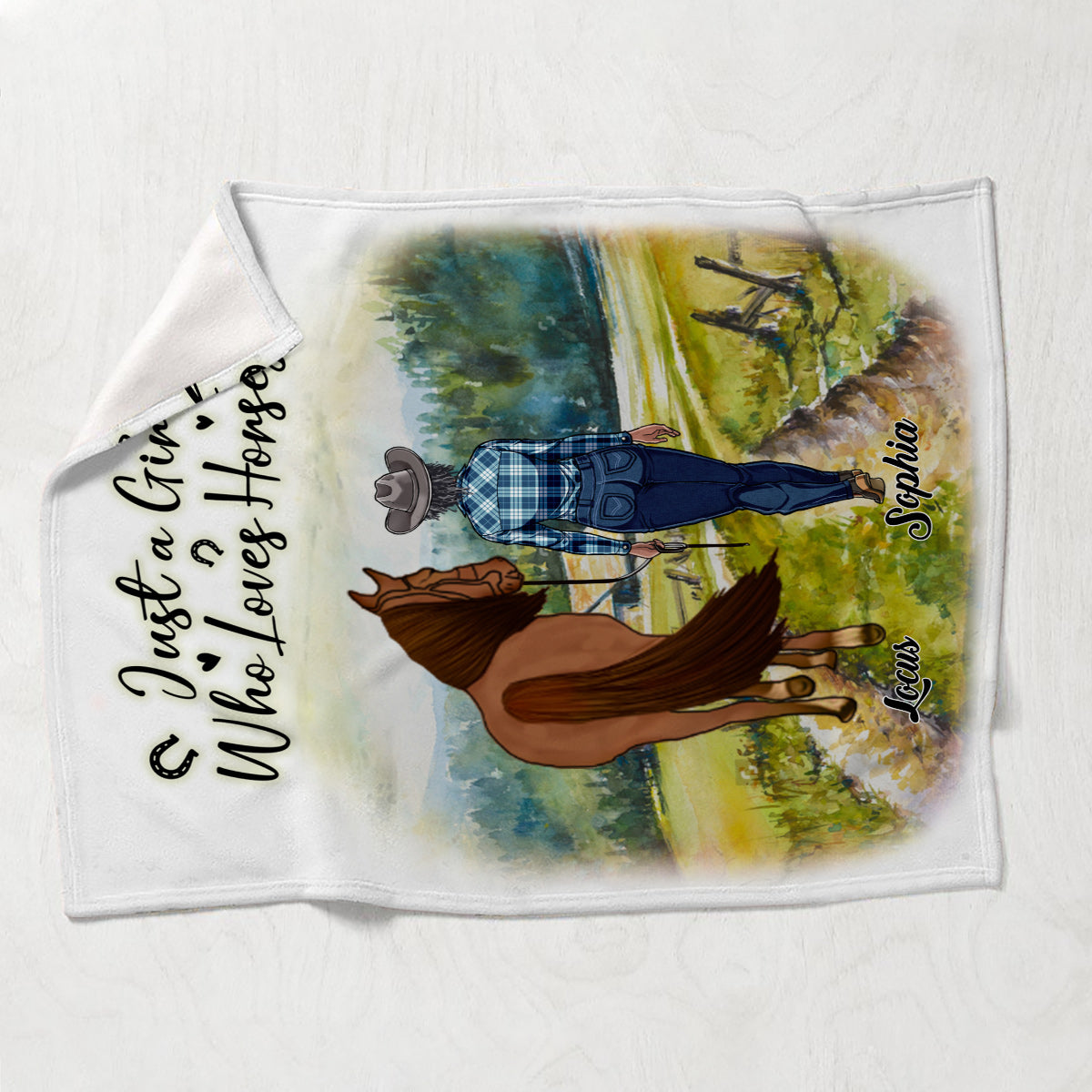 Just A Girl Who Loves Horses - Personalized Horse Blanket