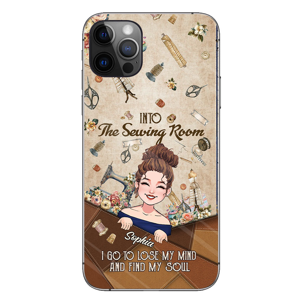 And Into The Sewing Room I Go - Personalized Sewing Phone Case