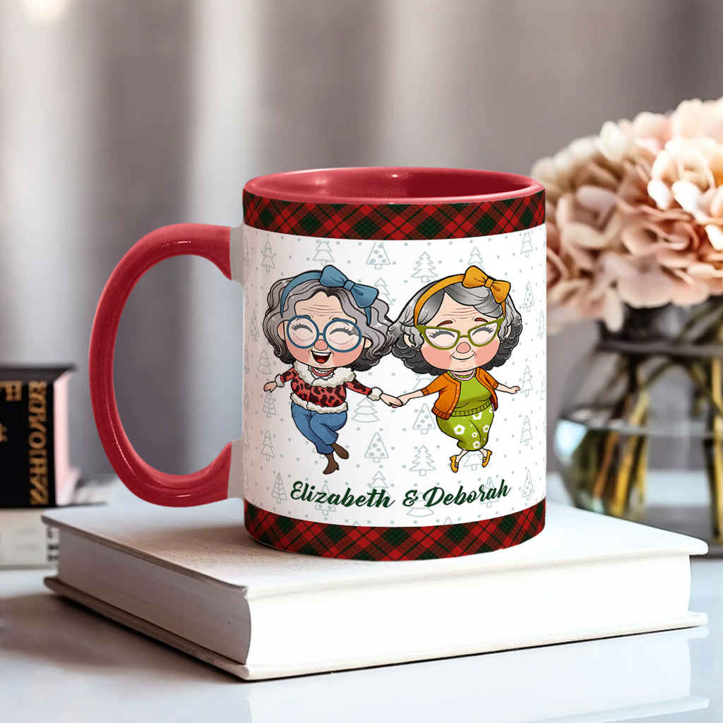 The Old Ladies Causing Trouble - Personalized Bestie Accent Mug