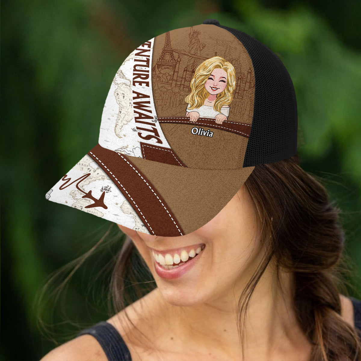 Adventure Awaits - Personalized Travelling Trucker Hat