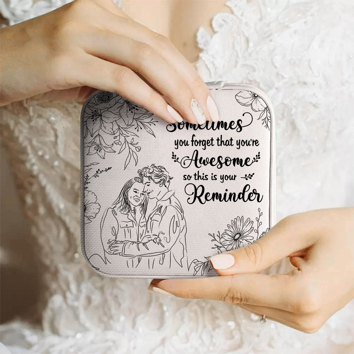 You're Awesome - Personalized Couple Jewelry Box