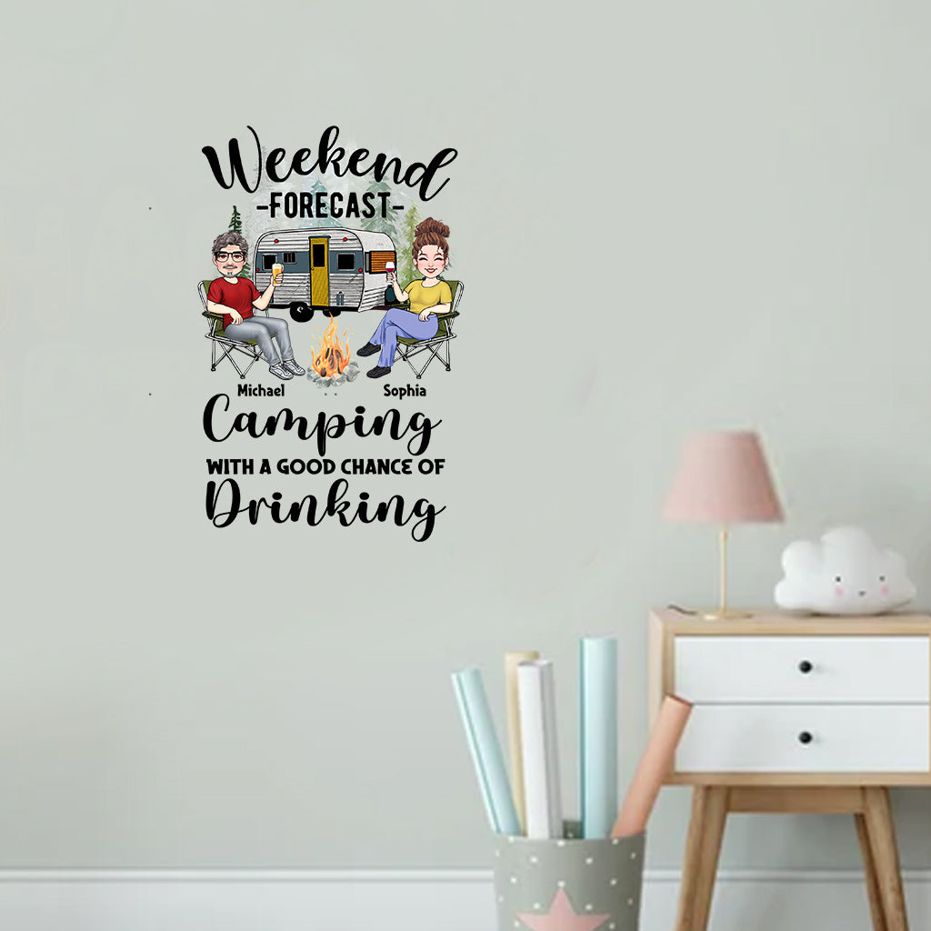 Weekend Forecast - Personalized Camping Decal Full