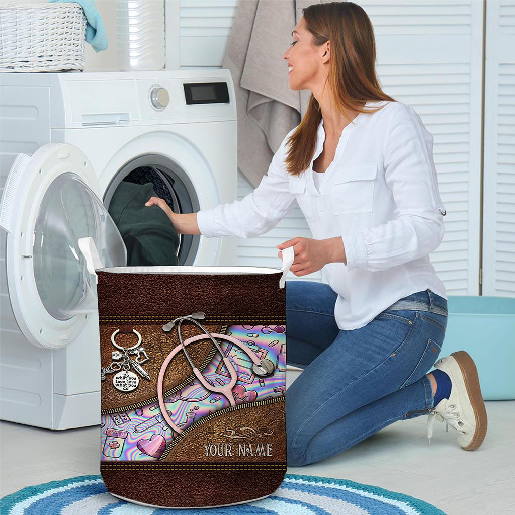 Pink Stethoscope - Personalized Nurse Storage Basket