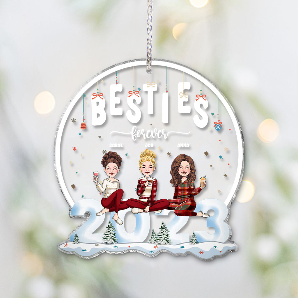 Besties Forever - Personalized Bestie Transparent Ornament