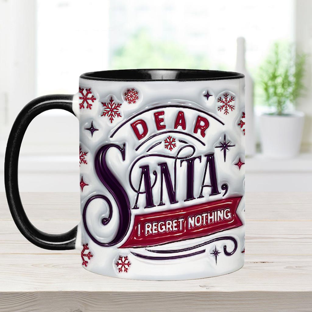Dear Santa, I Regret Nothing - Personalized Christmas Accent Mug