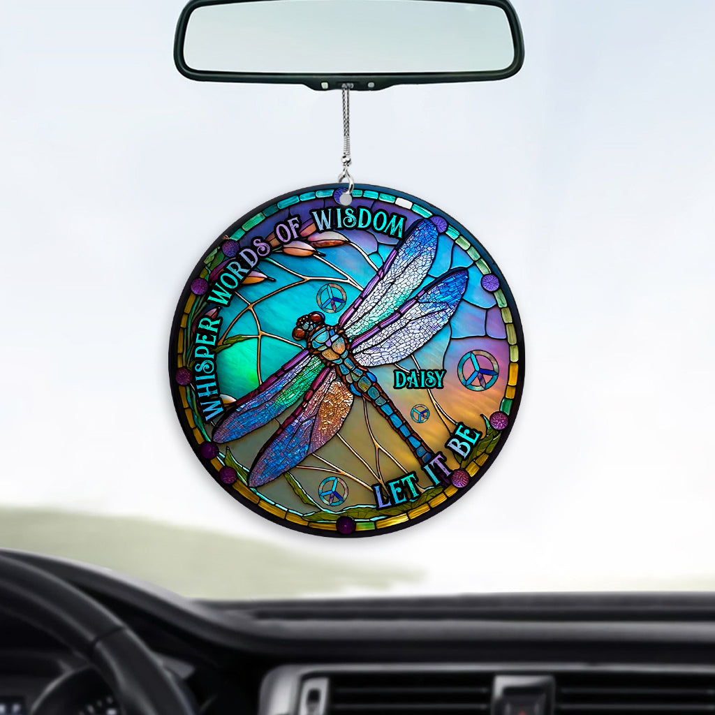 Whisper Words Of Wisdom Let It Be - Personalized Hippie Car Ornament
